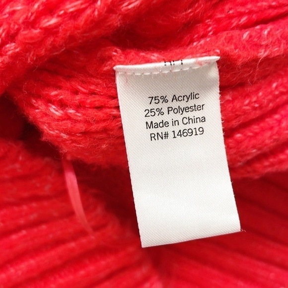 SO red cable knit cropped sweater - Picture 4 of 5